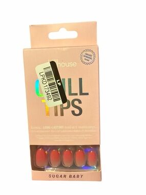 Chill Tips- Press-On Nail Tips "Sugar Baby" - Coral Pink Ombre